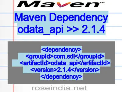 Maven dependency of odata_api version 2.1.4