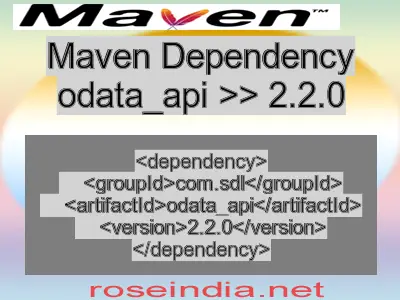 Maven dependency of odata_api version 2.2.0