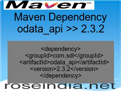 Maven dependency of odata_api version 2.3.2