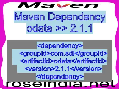 Maven dependency of odata version 2.1.1