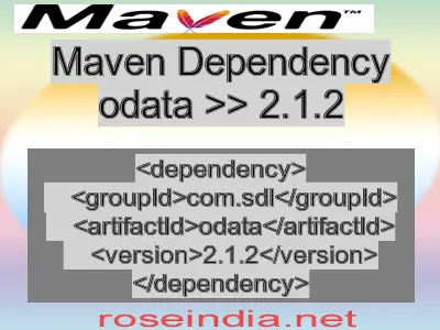 Maven dependency of odata version 2.1.2