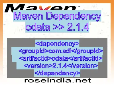 Maven dependency of odata version 2.1.4