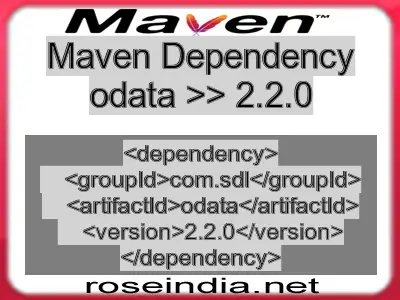 Maven dependency of odata version 2.2.0