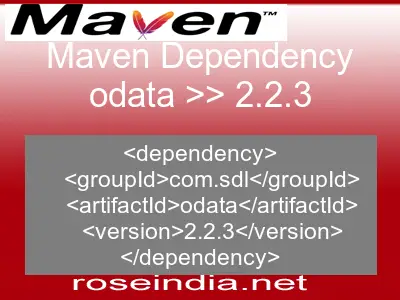 Maven dependency of odata version 2.2.3