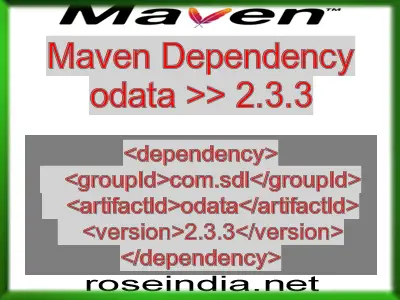 Maven dependency of odata version 2.3.3