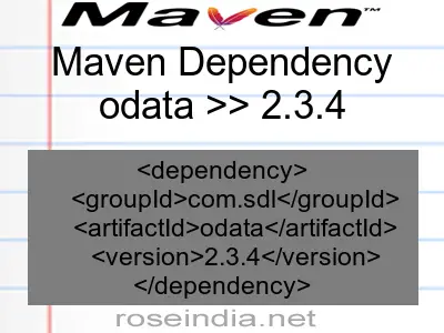 Maven dependency of odata version 2.3.4