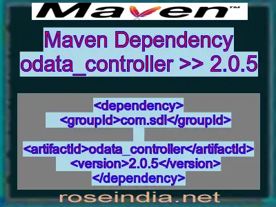 Maven dependency of odata_controller version 2.0.5