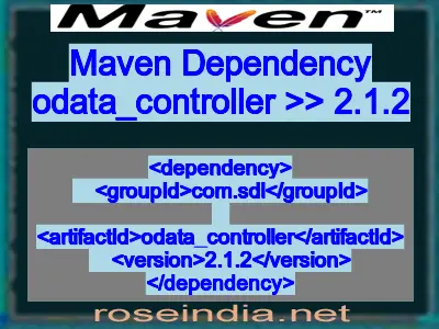 Maven dependency of odata_controller version 2.1.2