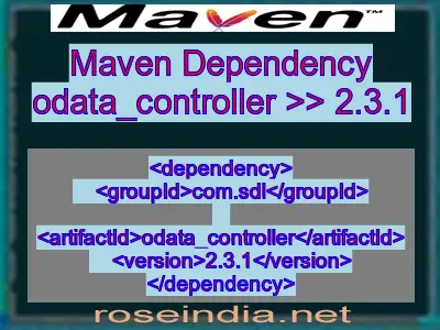 Maven dependency of odata_controller version 2.3.1