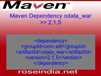 Maven dependency of odata_war version 2.1.5