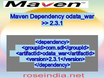 Maven dependency of odata_war version 2.3.1