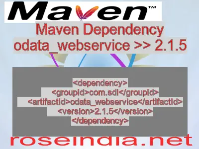 Maven dependency of odata_webservice version 2.1.5