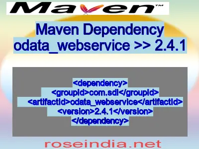 Maven dependency of odata_webservice version 2.4.1