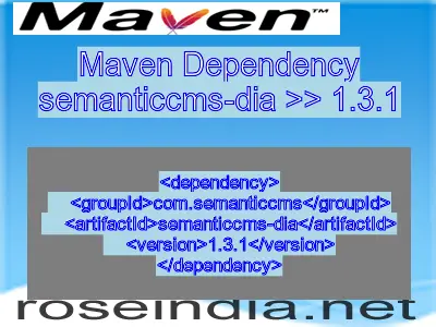 Maven dependency of semanticcms-dia version 1.3.1