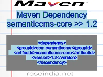 Maven dependency of semanticcms-core version 1.2