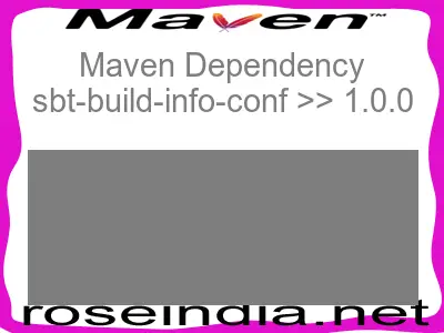 Maven dependency of sbt-build-info-conf version 1.0.0