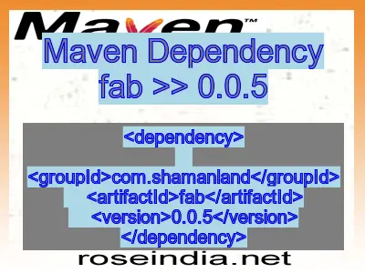 Maven dependency of fab version 0.0.5