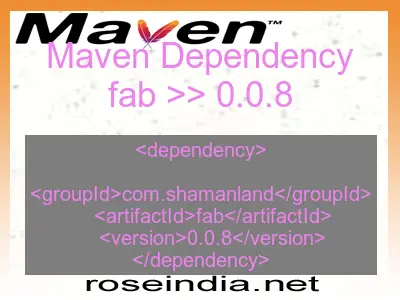 Maven dependency of fab version 0.0.8