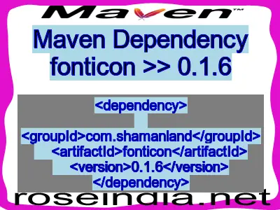 Maven dependency of fonticon version 0.1.6