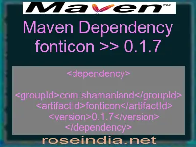 Maven dependency of fonticon version 0.1.7