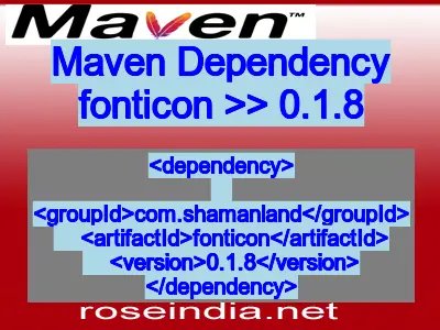 Maven dependency of fonticon version 0.1.8