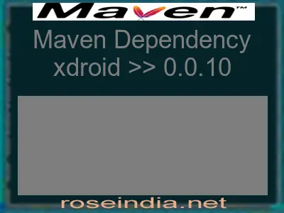 Maven dependency of xdroid version 0.0.10