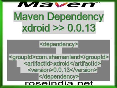 Maven dependency of xdroid version 0.0.13