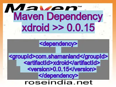 Maven dependency of xdroid version 0.0.15