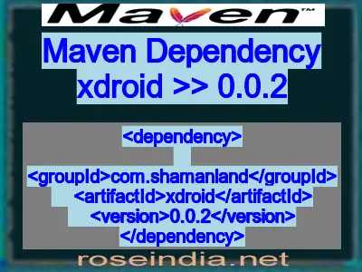 Maven dependency of xdroid version 0.0.2