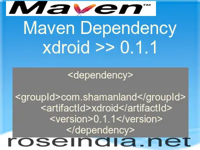 Maven dependency of xdroid version 0.1.1