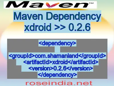 Maven dependency of xdroid version 0.2.6