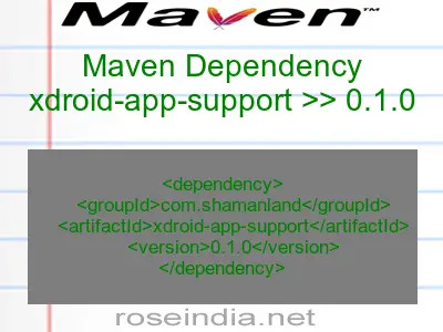 Maven dependency of xdroid-app-support version 0.1.0