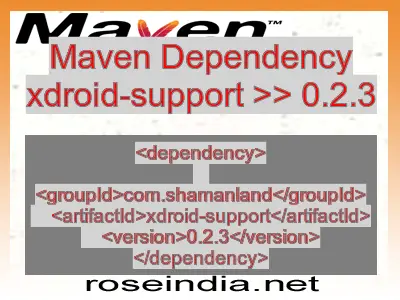 Maven dependency of xdroid-support version 0.2.3