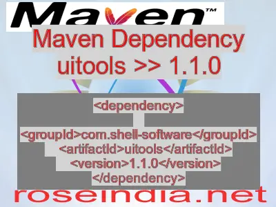 Maven dependency of uitools version 1.1.0