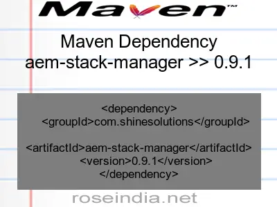 Maven dependency of aem-stack-manager version 0.9.1