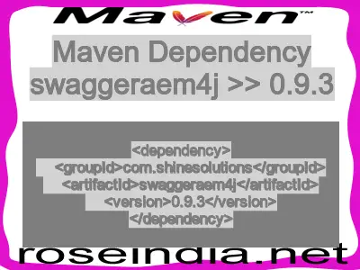 Maven dependency of swaggeraem4j version 0.9.3