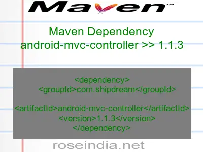 Maven dependency of android-mvc-controller version 1.1.3