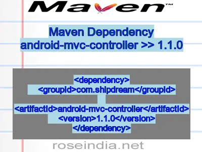 Maven dependency of android-mvc-controller version 1.1.0