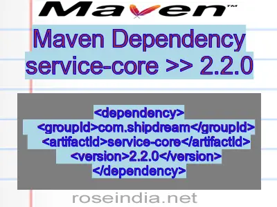 Maven dependency of service-core version 2.2.0