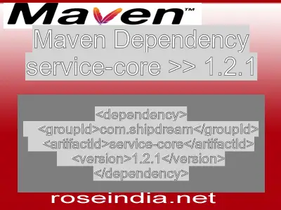 Maven dependency of service-core version 1.2.1