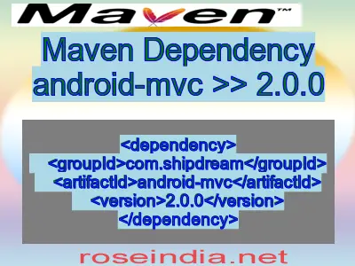 Maven dependency of android-mvc version 2.0.0