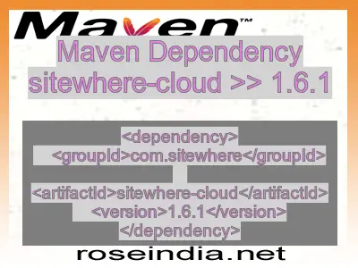 Maven dependency of sitewhere-cloud version 1.6.1