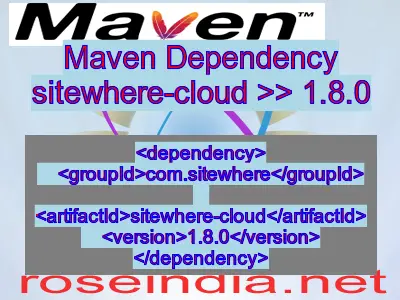 Maven dependency of sitewhere-cloud version 1.8.0