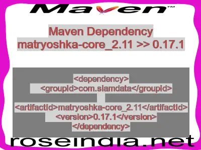 Maven dependency of matryoshka-core_2.11 version 0.17.1