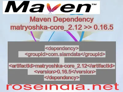 Maven dependency of matryoshka-core_2.12 version 0.16.5