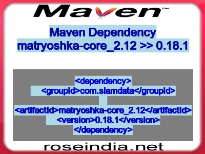 Maven dependency of matryoshka-core_2.12 version 0.18.1