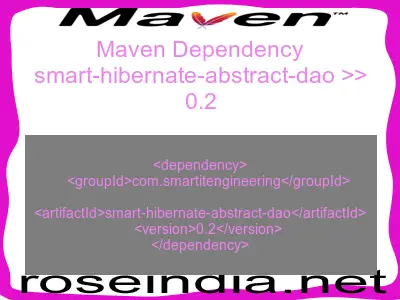 Maven dependency of smart-hibernate-abstract-dao version 0.2