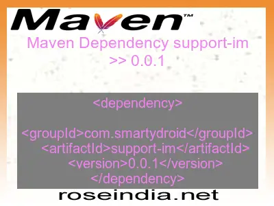 Maven dependency of support-im version 0.0.1