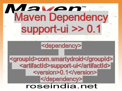 Maven dependency of support-ui version 0.1