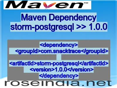 Maven dependency of storm-postgresql version 1.0.0